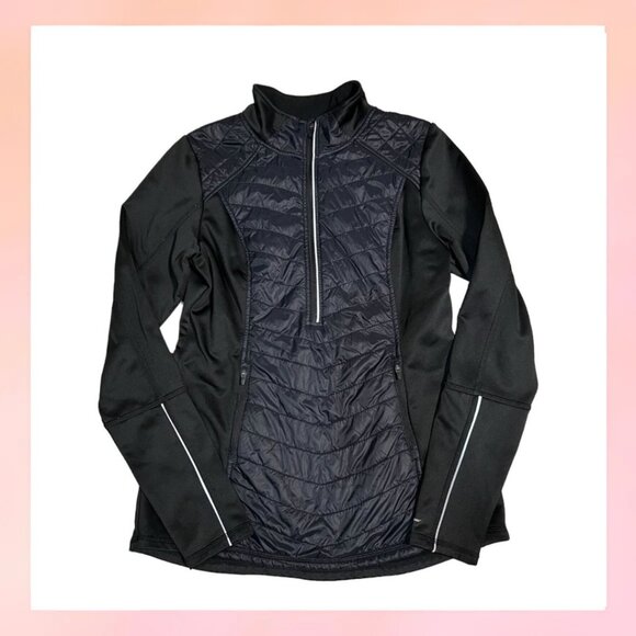 Champion Quilted Puffer Duo Dry Venture Warm Half Zip Pullover Size Large - Picture 1 of 10